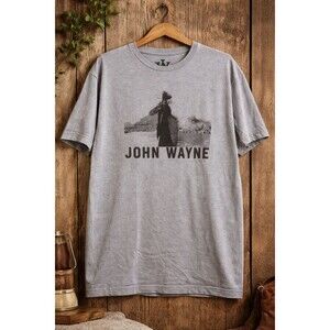 The Duke John Wayne Shirt XL Gray Cowboy Americana Western Graphic